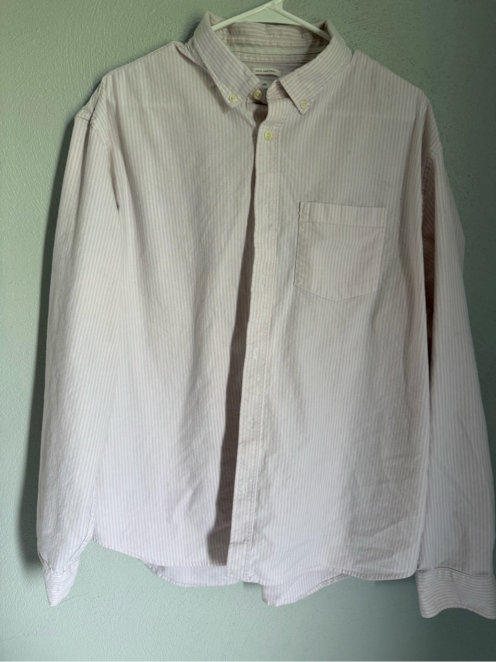Old Navy Men's Pale Pink Stripe Button-Down Shirt